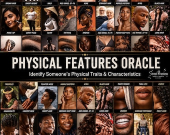 Physical Features Characteristics Oracle Cards Deck | 78 Tarot Size Cards | Future Love, Husband Looks Traits | Life Like Divination Cards
