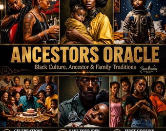 Ancestors Oracle Card Deck | 54 Tarot Size Cards |  Black African American Divination Cards