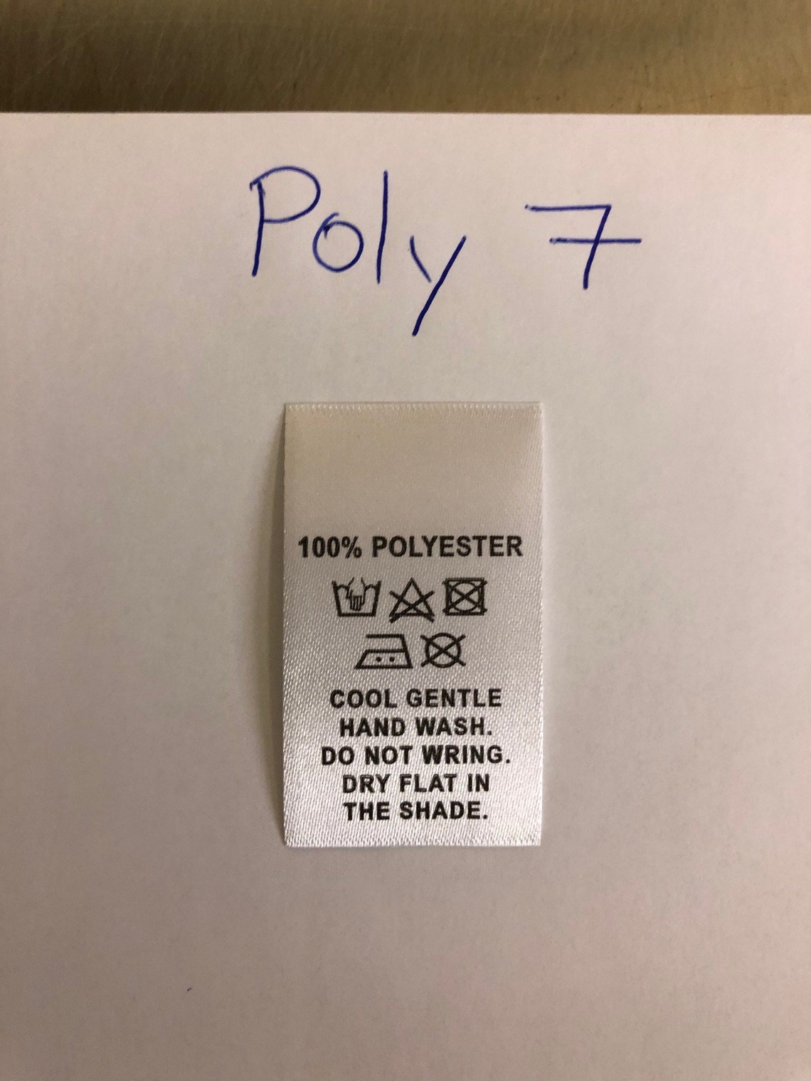 100 Polyester Wash care labels clothing labels 7 Etsy