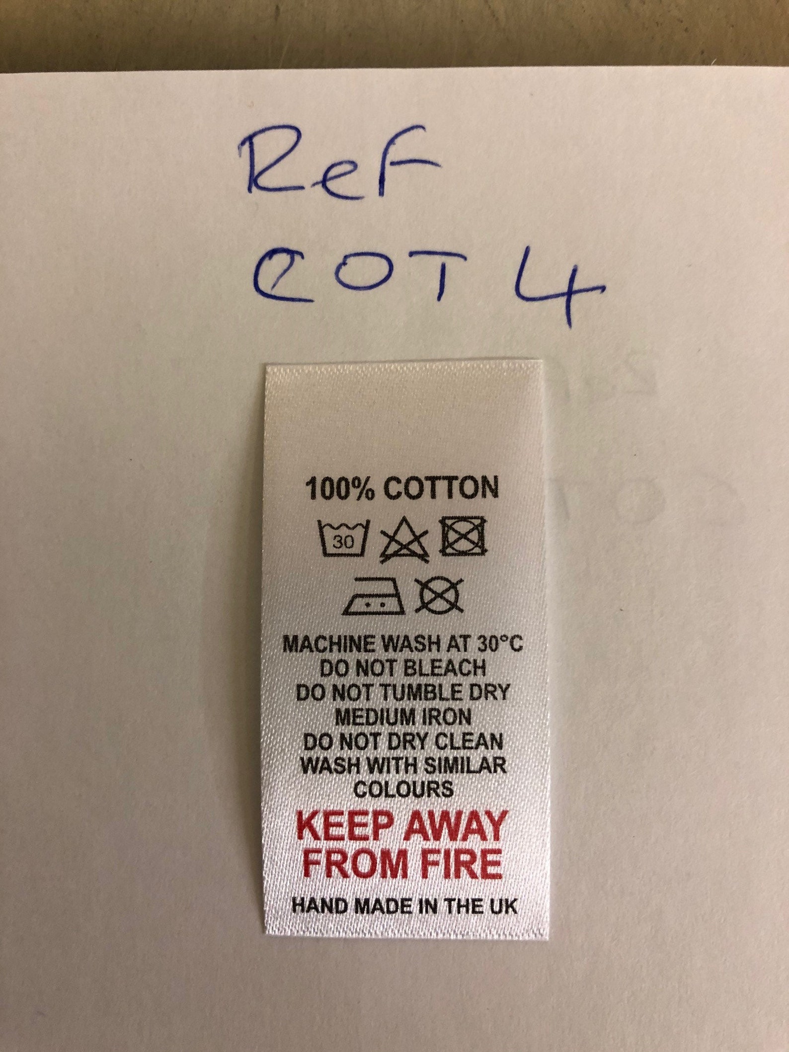 100 cotton Wash care labels clothing labels 7 variations Etsy