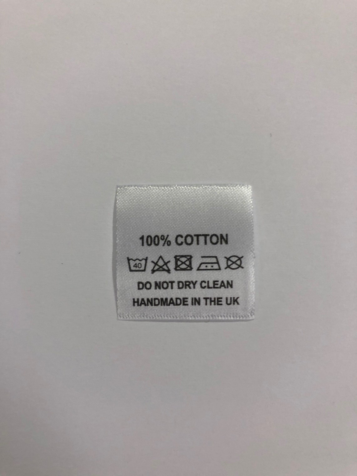 100% cotton Wash care labels clothing labels 7 variations | Etsy