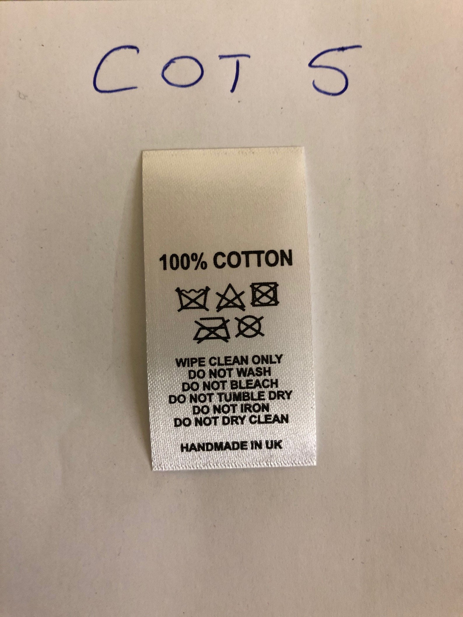 100% cotton Wash care labels clothing labels 7 variations | Etsy