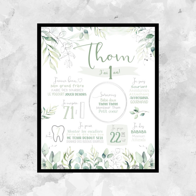 Personalised First Birthday Poster1 Year Old Baby Etsy Personalised First Birthday Poster1 Year Old Baby Etsy