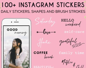 Instagram Story Stickers | Instagram Stickers | Stickers | Daily Stickers | Daily Story Sticker | Brushstrokes | Story Sticker | Instagram