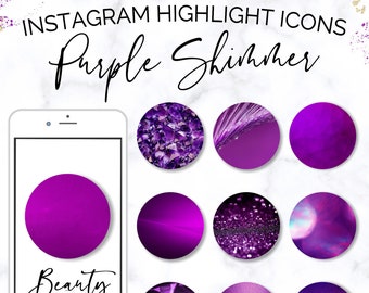 Purple Instagram Highlight Covers | Social Media Icons | Instagram Story Covers | Purple Instagram Templates | Purple Highlights | Instagram