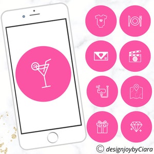 Instagram Highlights Instagram Highlight Covers Hot Pink - Etsy