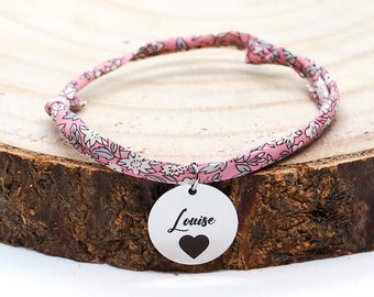 Personalisiertes Liberty Armband "BL#03" mit Medaillengravur, Damenarmband, Weihnachtsgeschenk, Geburtstagsgeschenk, Mama, Valentinstag