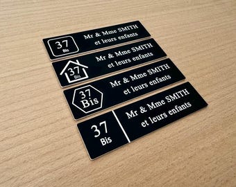 Plaque Boite Aux Lettres Adhésive à personnaliser au choix – Couleur et gravure au choix Plaque Gravée À Personnaliser