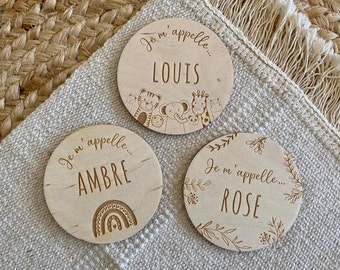 Personalisierte Baby-Geburtskarte aus Holz... Baby-Willkommenskarte, Geburts-Souvenir, Geburtsgeschenk, Babygeschenk, Souvenirbox