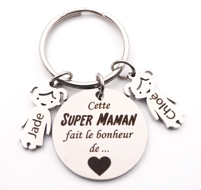 Personalized keyring engraved with child's first name Personalized Grandmother's Day Gift Mother's Day Father's Day Grandma gift image 2