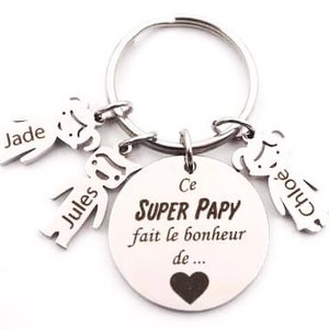 Personalized keyring engraved with child's first name Personalized Grandmother's Day Gift Mother's Day Father's Day Grandma gift image 3