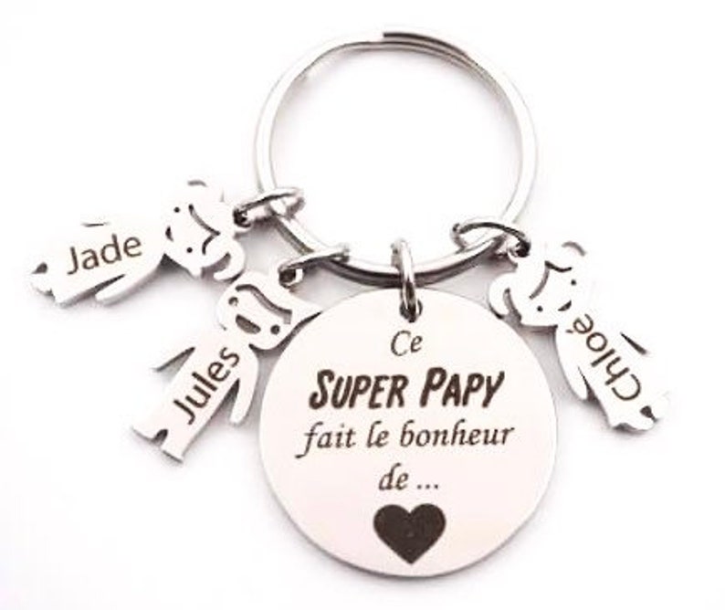 Personalized keyring engraved with child's first name Personalized Grandmother's Day Gift Mother's Day Father's Day Grandma gift image 3
