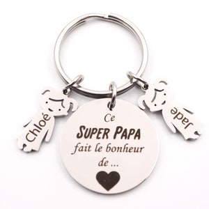 Personalized keyring engraved with child's first name Personalized Grandmother's Day Gift Mother's Day Father's Day Grandma gift image 4