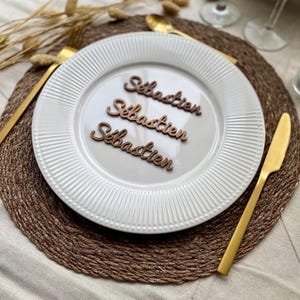 Platzhalter mit Vornamen zur Hochzeit, Taufe, Vorname aus Holz
