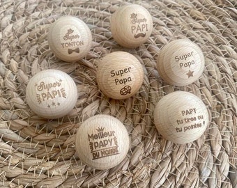 Cochonnet to personalize for petanque for grandpa, dad, godfather, uncle ... Personalized gift