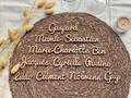 Personalized name place cards for weddings, baptisms, wooden name cards product logo
