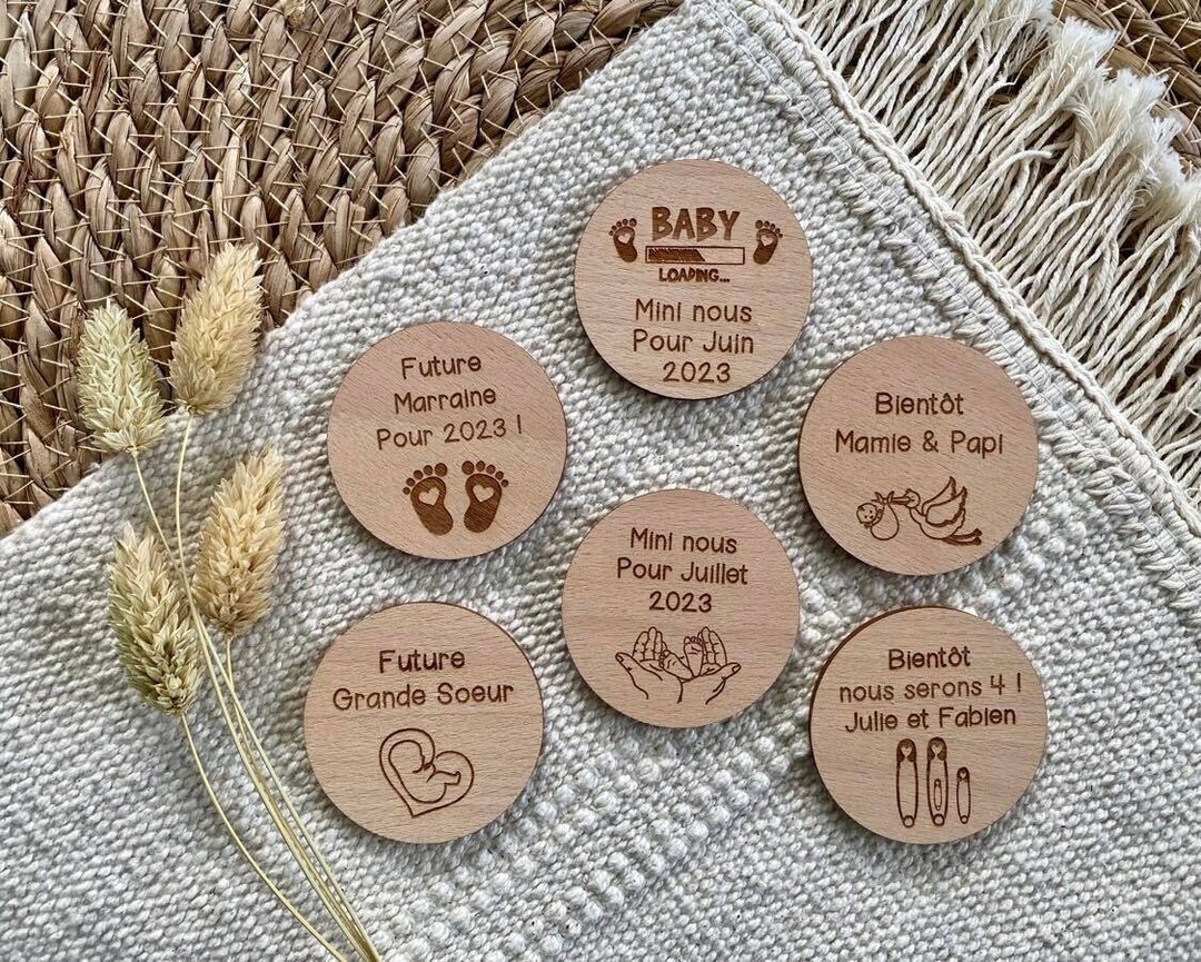 Magnet personnalisé pour annonce de grossesse - Futur mamie et papi ...