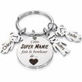 Personalized engraved keychain with child's name - Personalized gift for Grandparents' Day - Mother's Day - Father's Day - Grandma gift product logo