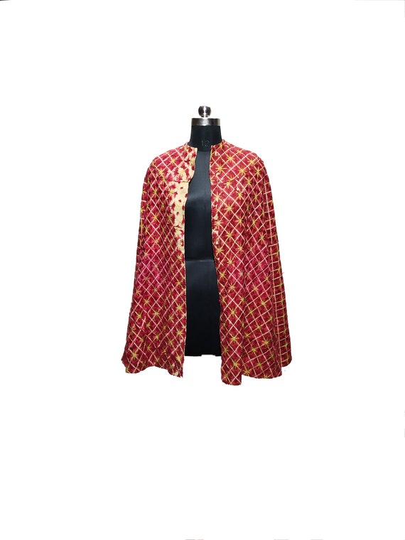 Phulkari embroidered caftan boho all over hand emb