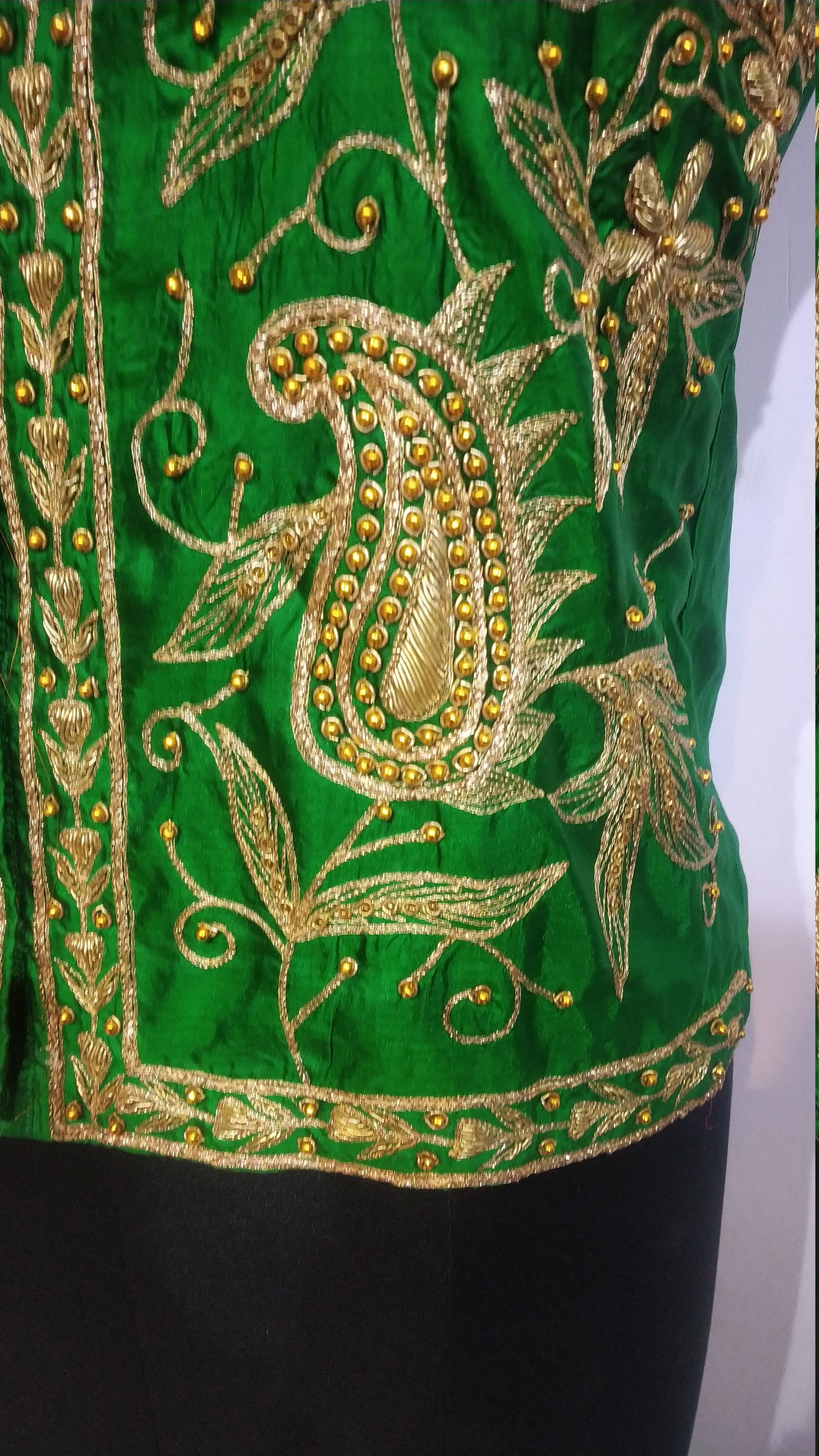 Vintage Silk zari embroidery zardozi work jacket women's Etsy