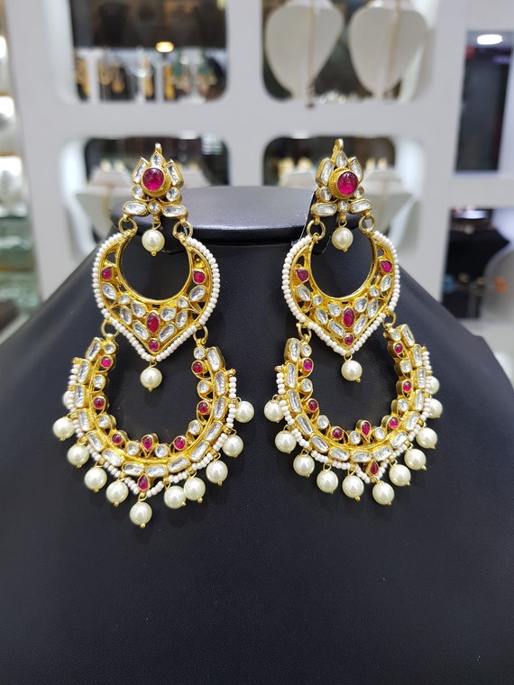 Shop Exquisite Pearl Chand Bali Earrings Collection at Rubans
