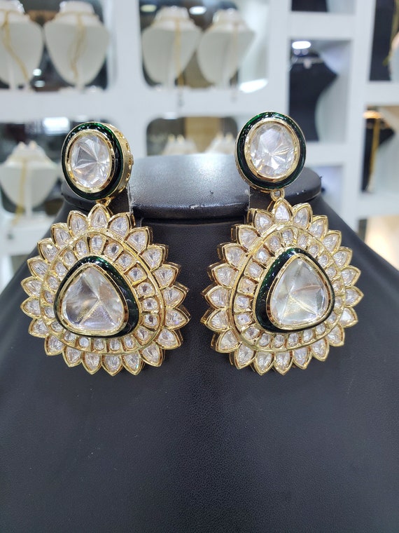 Big polki hotsell earrings