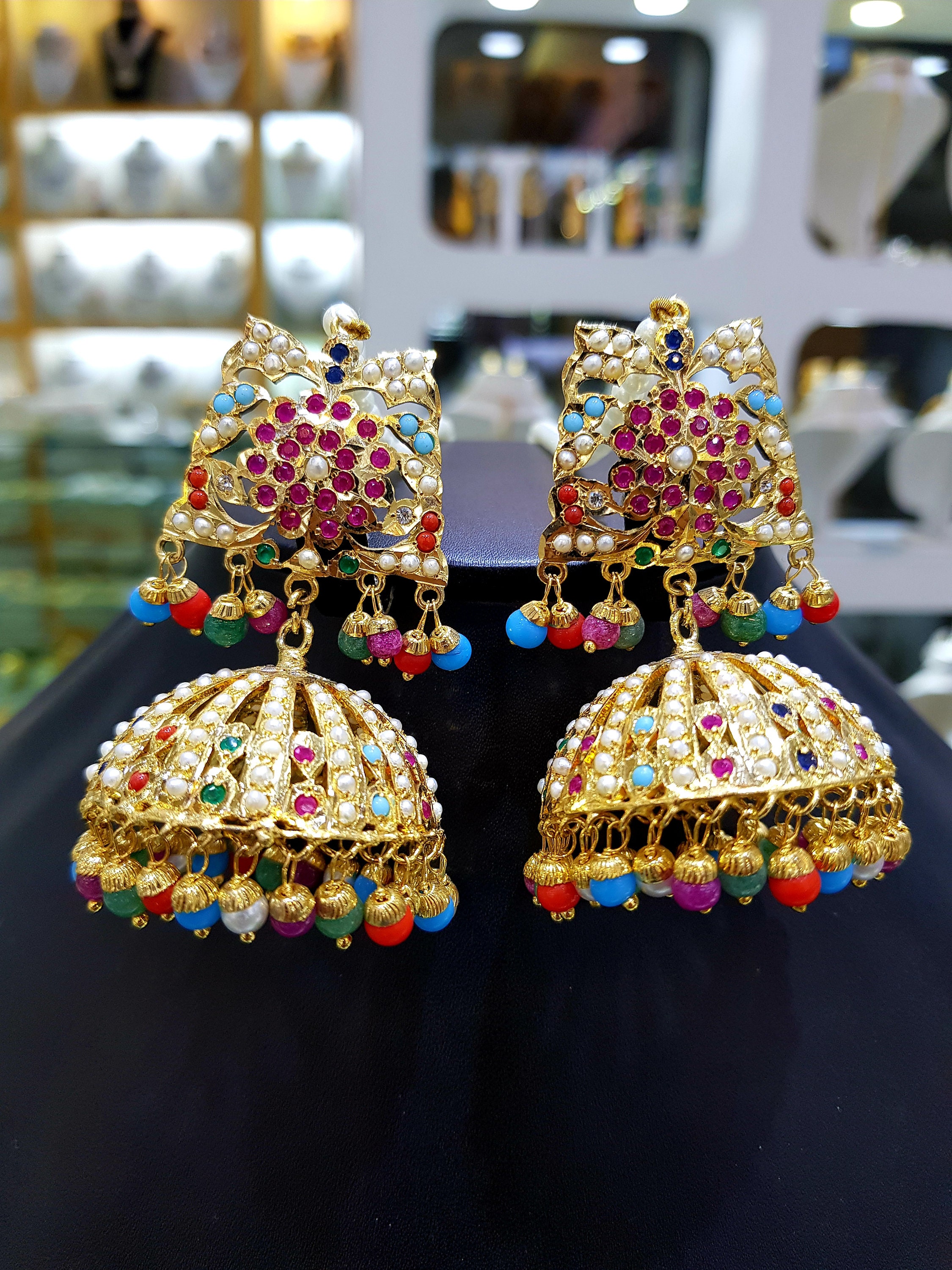 Rold 2024 gold jhumkas