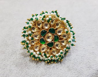 Sabyasachi Kundan Ring, Indian Jewelry Ring, Gold Kundan Bridal Ring, Polki Ring Sabyasachi jewelry,Kundan Rings,Polki Rings,Kundan jewelry