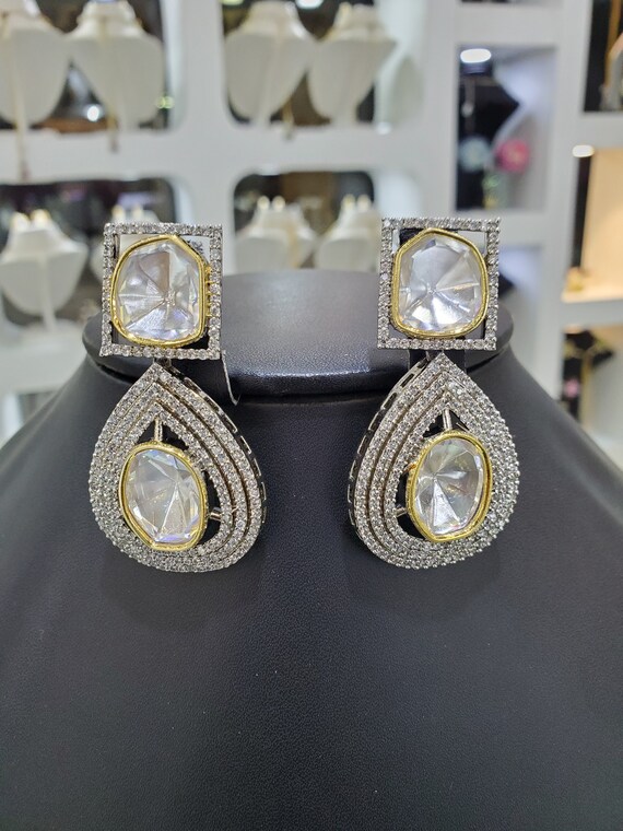 Uncut outlet polki earrings