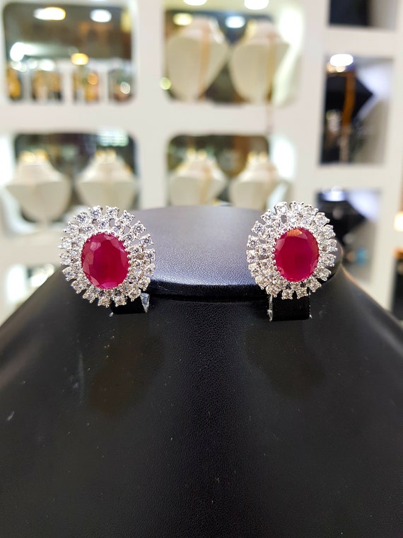 Ruby 2024 chandelier earrings