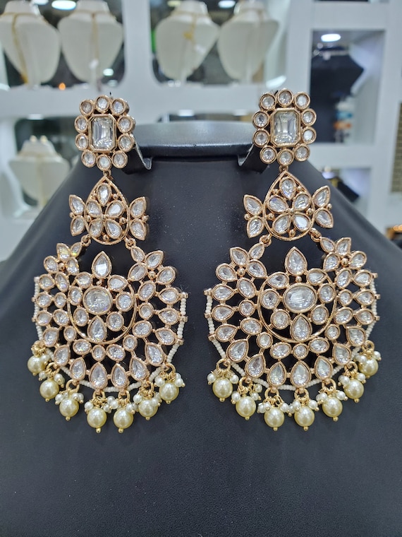 Polki chandbali best sale
