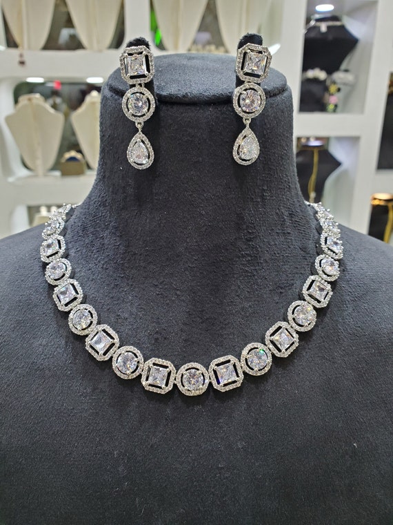 Cubic zirconia necklace price sale