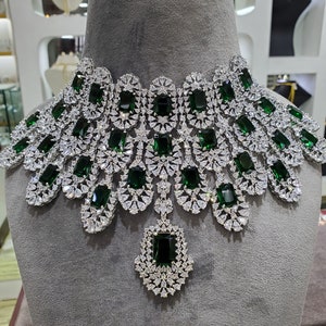 Elegant Kiara Advani Emerald Green Diamond Stones Cz Bridal - Etsy