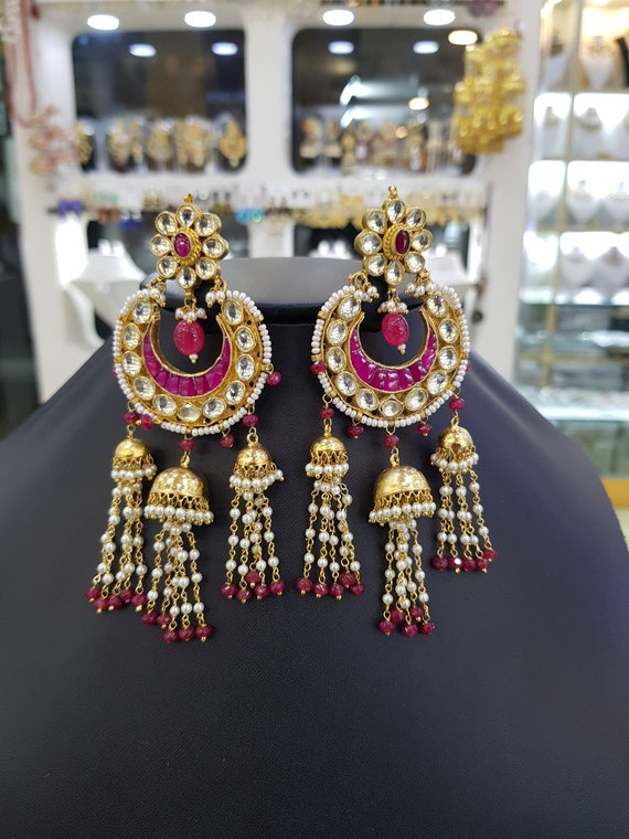 Polki earrings online discount