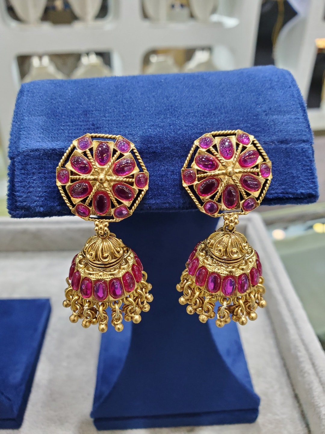 Gold Jhumka Temple Jewelry/temple Earrings/temple Jhumka/south Etsy