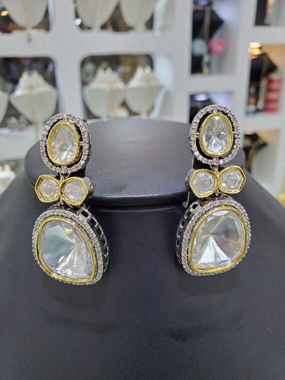 Big polki earrings sale