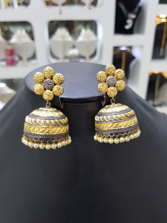 Buy Mint Green Kundan Polki Jhumka Earrings,sabyasachi Jewelry,kundan  Earrings,polki Earrings,meenakari Jewelry,kundan Jewelry,kundan Jhumka  Online in India - Etsy