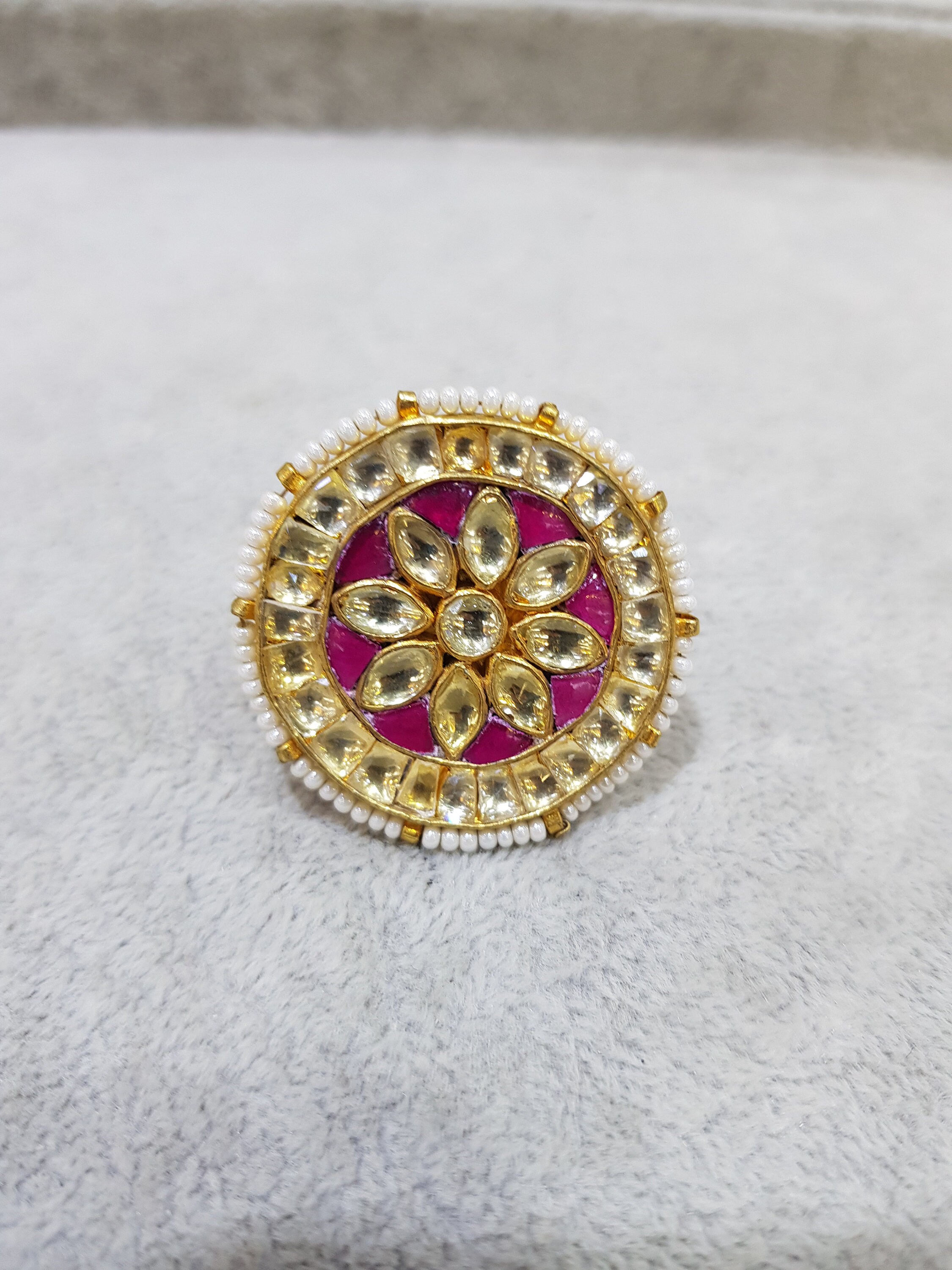 Floral Kundan Ring, कुंदन की अंगूठी, कुंदन फिंगर रिंग - Elixir Jewels  Private Limited, Pune | ID: 25599806733