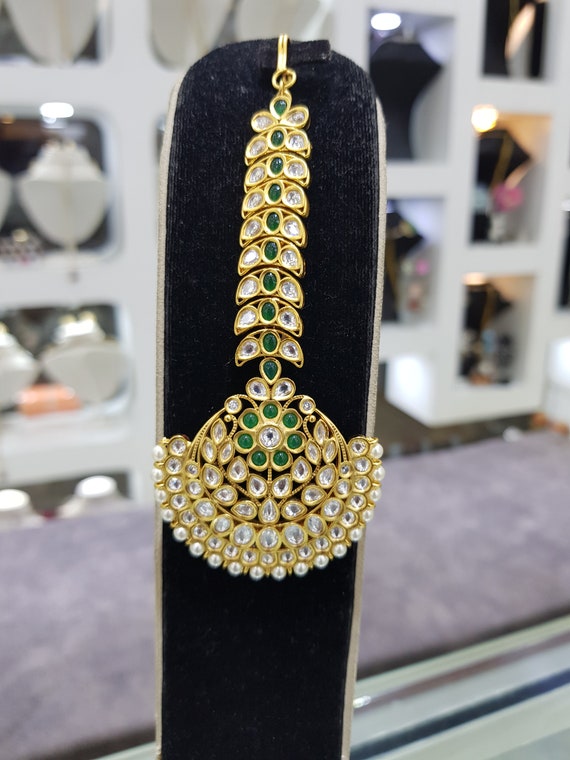 Gold heavy 2024 maang tikka