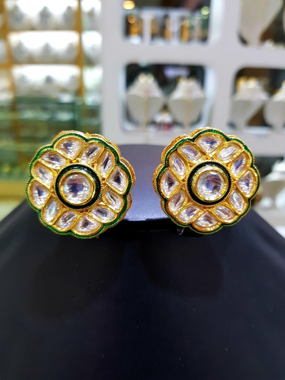 Polki cheap stud earrings
