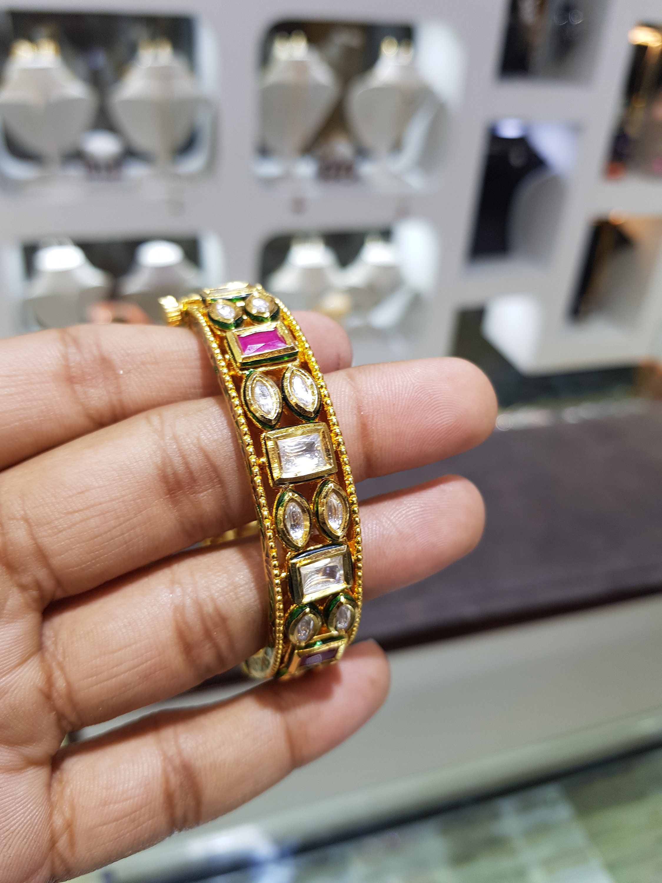 BANGLES BRACELET 22k GOLD PLATED KARA SET BOLLYWOOD Fashion INDIAN JEWELRY  2.8* | eBay