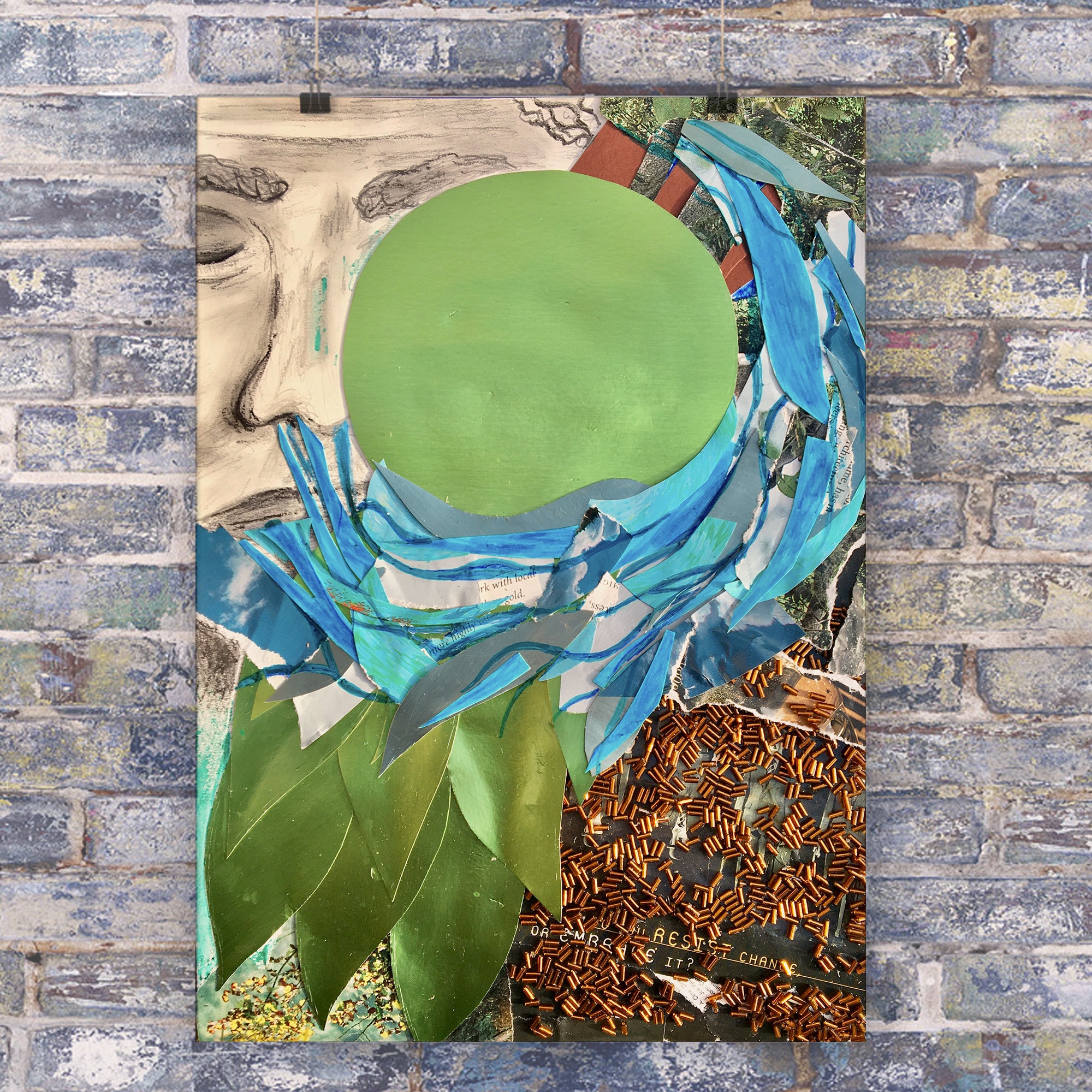 Nature Collage Art Print From Now... Collection Etsy