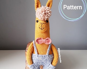 Amigurumi crochet pattern (English) - Lino, the Llama