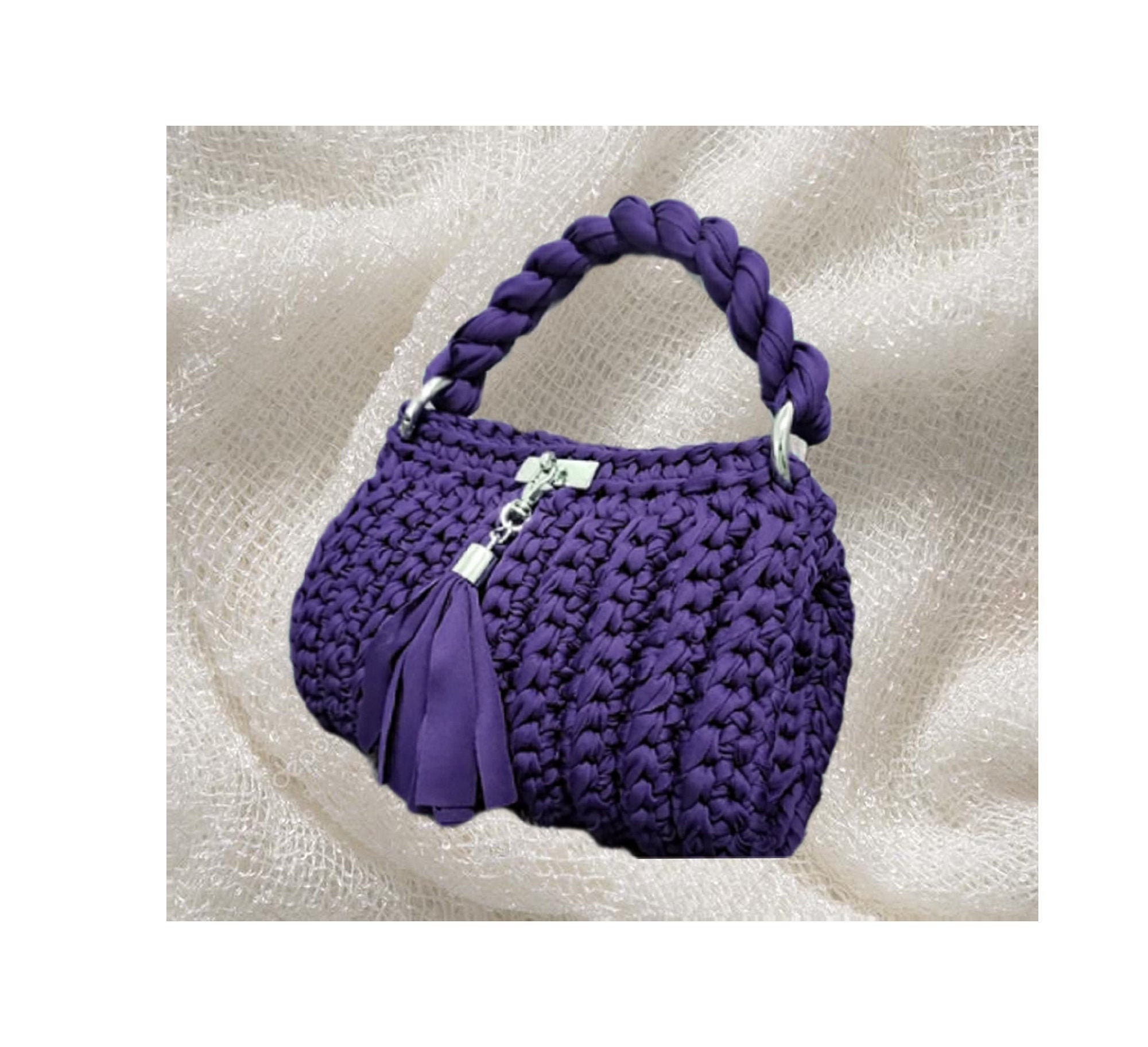 Crochet Handbag Pattern Crochet T shirt Bag Pattern tote bag | Etsy
