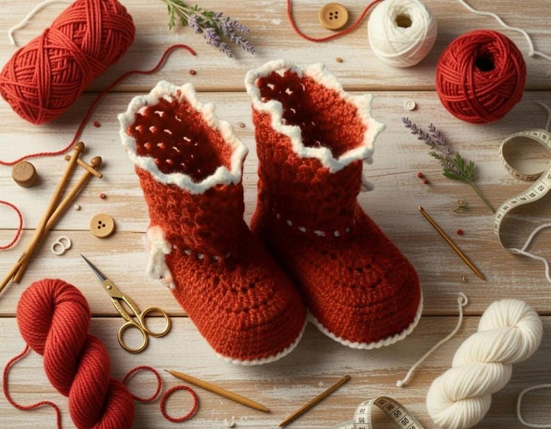 Crochet Baby Boot Pattern PDF, Baby Slipper Crochet Pattern, Easy Crochet Booties, Baby Shoes Pattern, 9-12 Months image 9