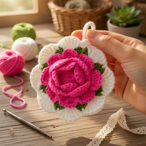 Crochet 3D Flower iPod Bag Pattern PDF + Step-by-Step Video Tutorial