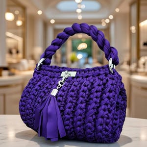 Patrón de bolso de crochet en PDF – Patrón de bolso tote hecho a mano – Bolso de crochet fácil de tejer para principiantes