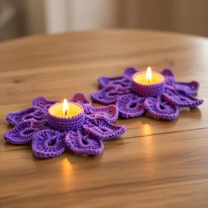 Patrón de portavelas de copo de nieve a crochet: PDF + videotutorial, decoración navideña DIY, regalo de Navidad, ideal para principiantes (descarga inmediata)