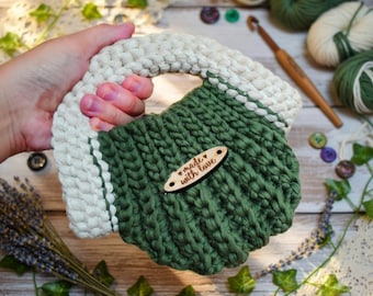 Crochet Bag Pattern PDF + Video Tutorial | Easy Macrame Yarn Handbag