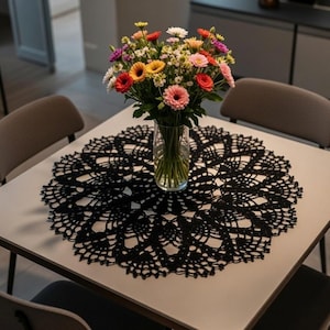Crochet Round Doily Pattern: Vintage Decor PDF + Video Tutorial, Easy Handmade Lace Table Centerpiece, Home Decoration & Gift Idea